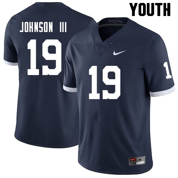 NCAA Nike Youth Penn State Nittany Lions Joseph Johnson III #19 College Football Authentic Navy Stitched Jersey GLT1798RY